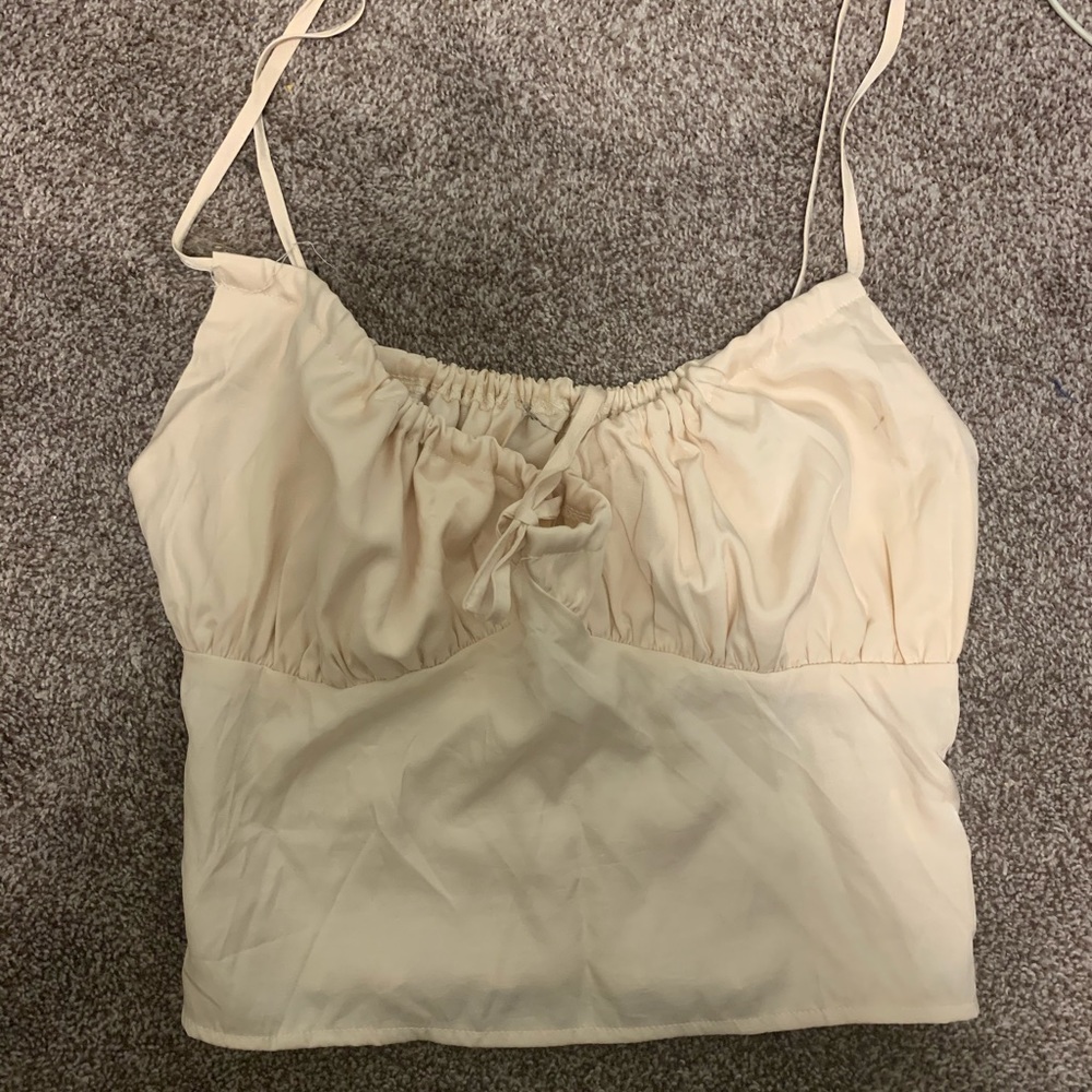 Tie strap corset crop top